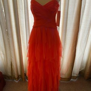 Orange/pink formal prom dress size 7